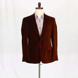 Alfani 40R Brown Solid 2-Button Sport Coat Blazer Jacket P269